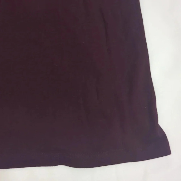 LOFT Ruffle Neck sleeveless Blouse, Color Maroon Size M - Picture 11 of 13